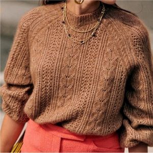 Sezane Scarlett Jumper in Camel small